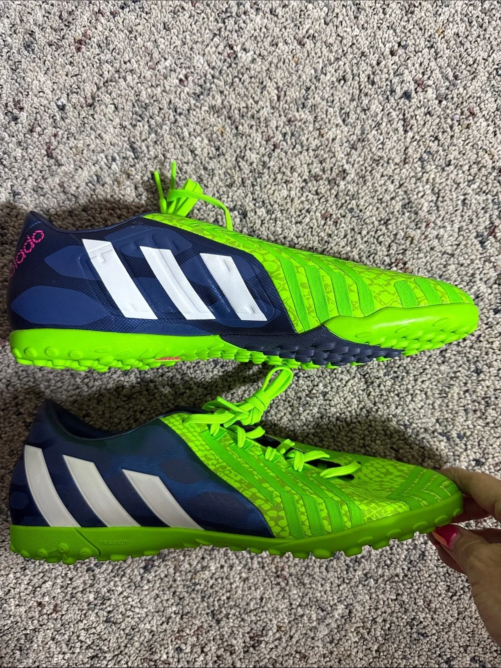 Adidas Predator Instinct Neon Green & Navy Soccer Cleats Shoes Release 2014 11.5